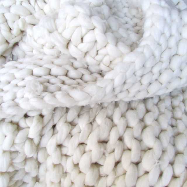 Chunky wool knit blanket pattern