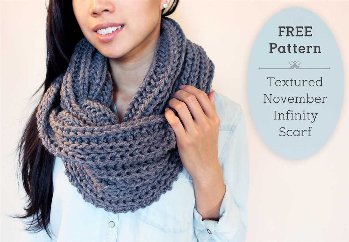 Chunky infinity scarf knitting pattern free