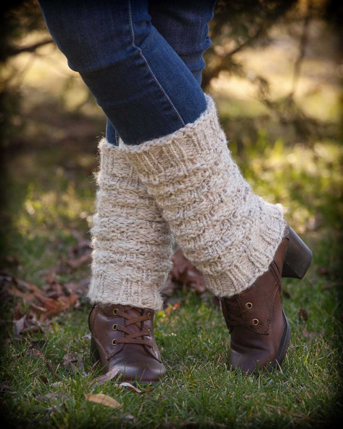 Chunky knit leg warmers free pattern