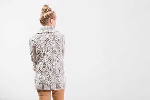 Chunky knit pattern cardigan