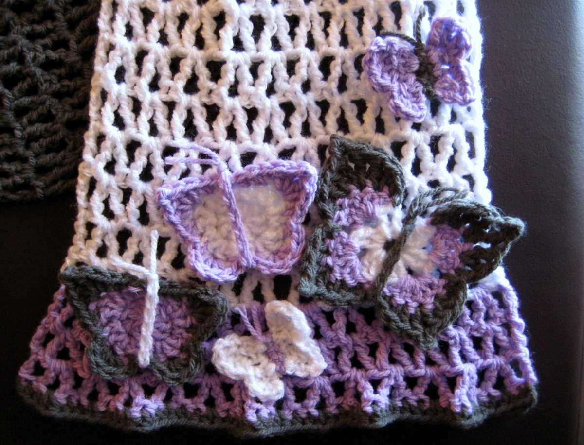 Knitted butterfly scarf pattern