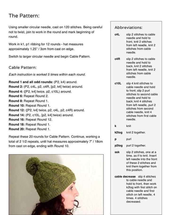 Circular knitting patterns free hat