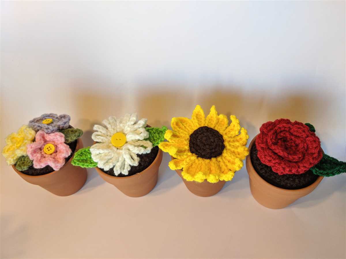 Knitted flower pot pattern free