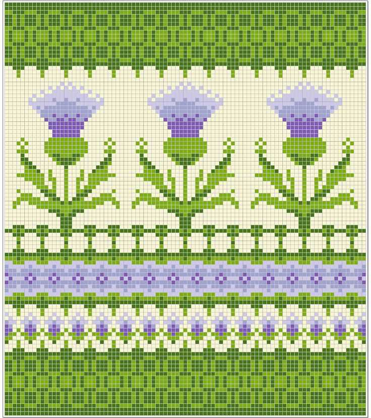 Cross stitch pattern knitting