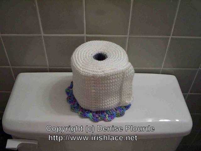 Toilet roll cover knitting pattern