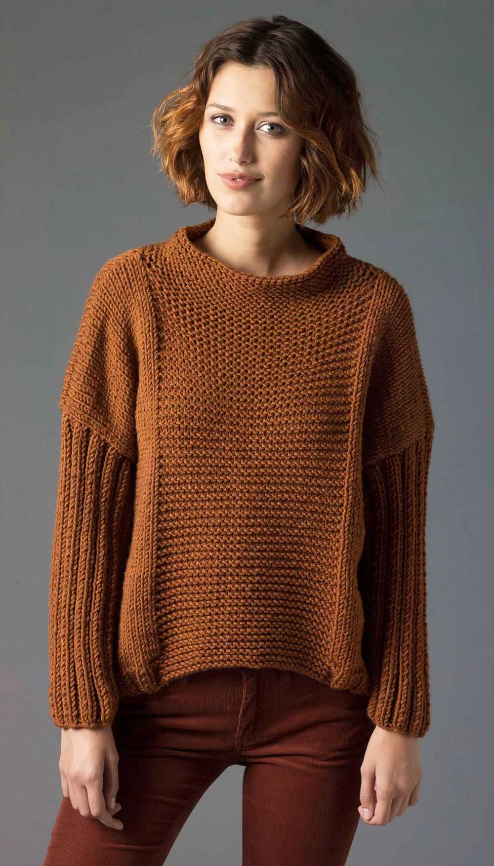 Oversized sweater knitting pattern