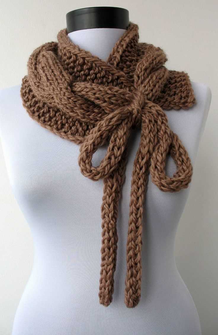 Collar scarf knitting pattern