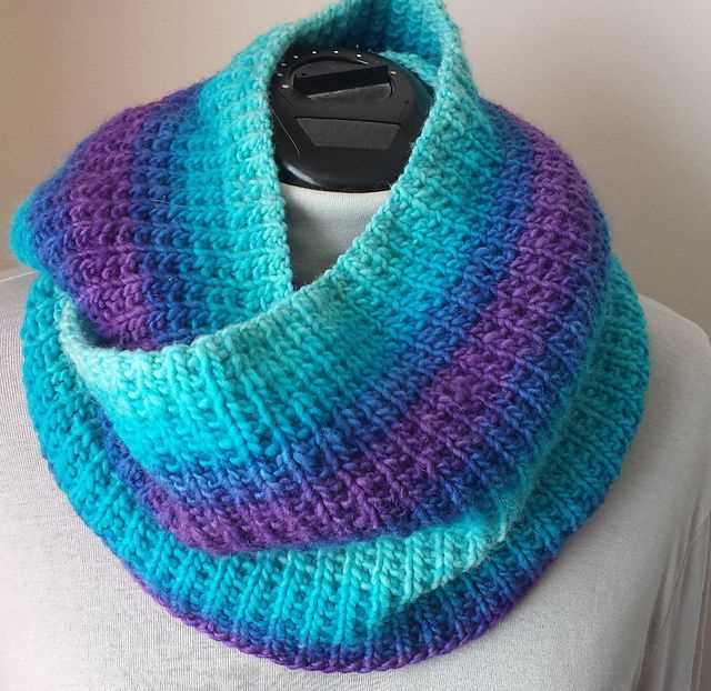 Cowl scarf pattern knit