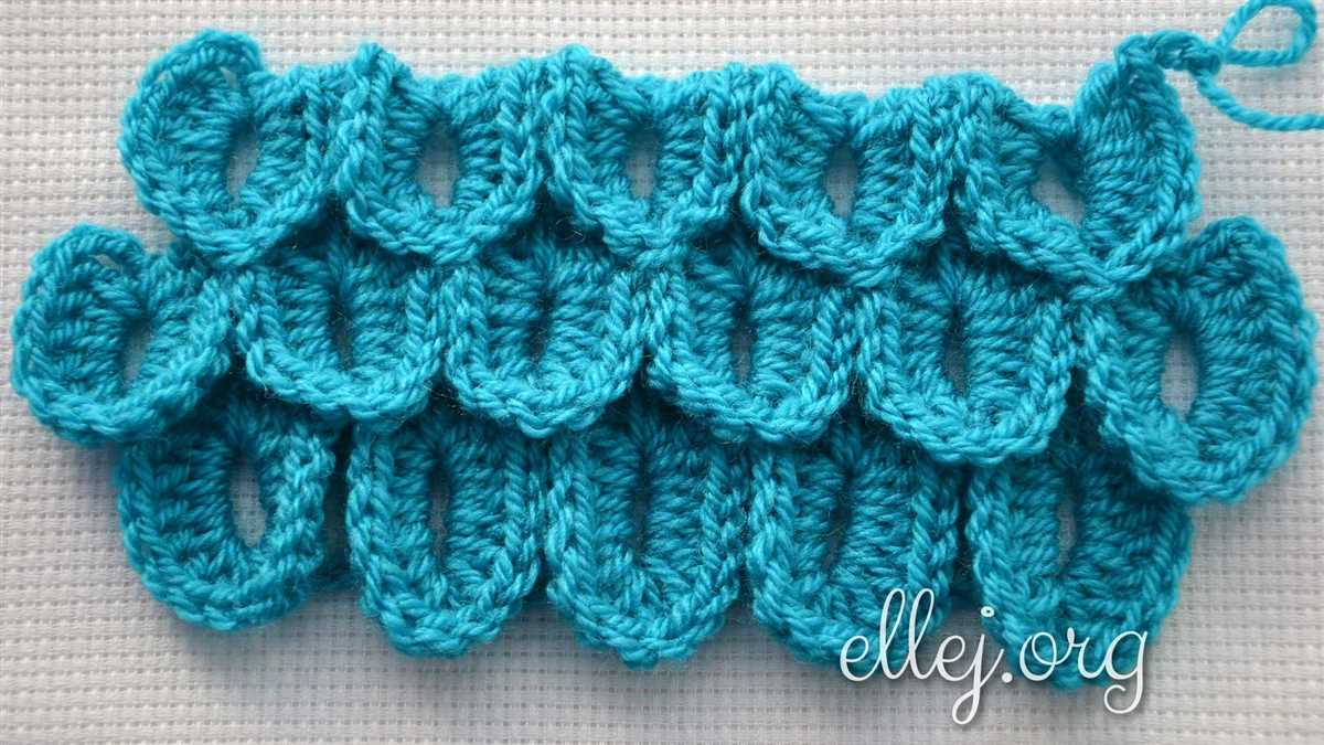 Crocodile stitch knitting pattern