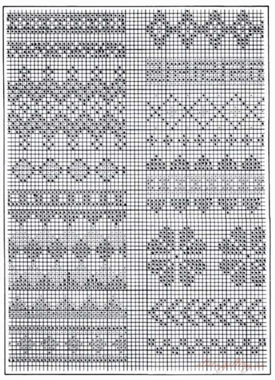 Cross knitting pattern