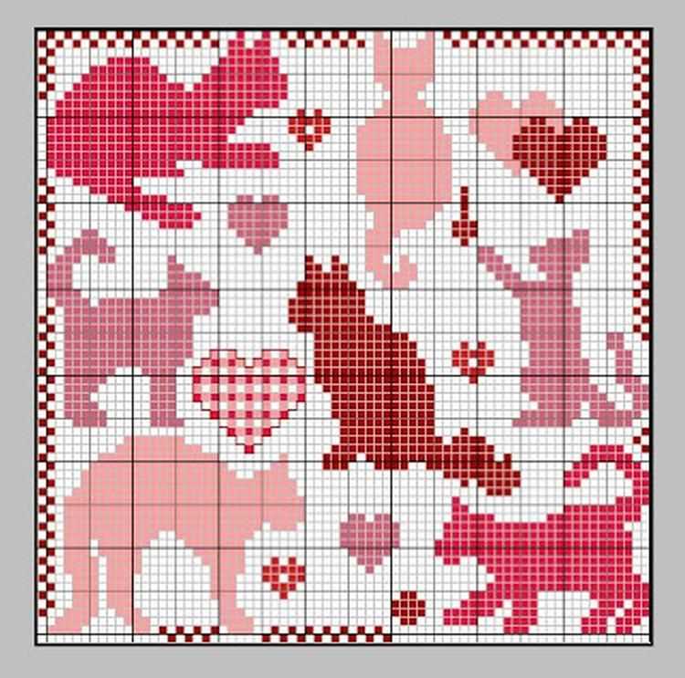 Cross stitch pattern knitting