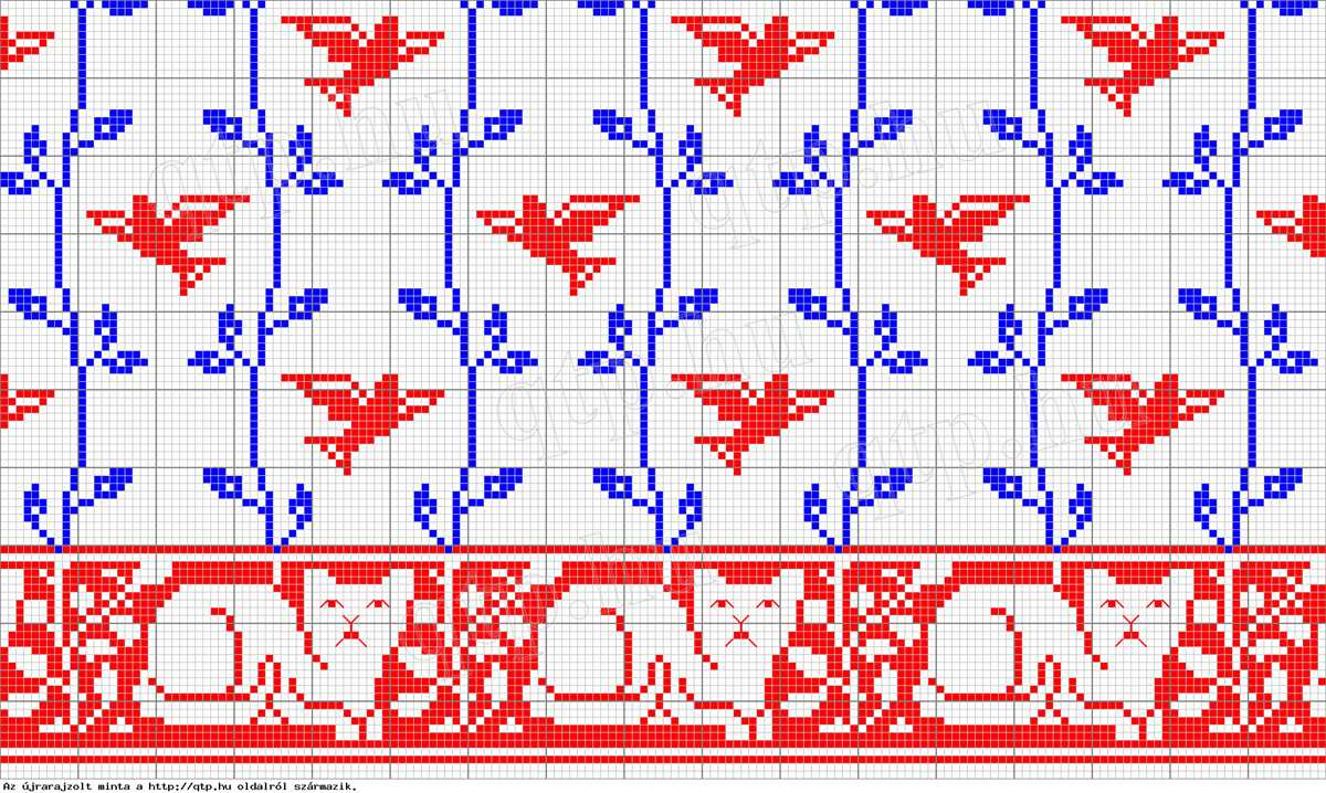 Cross stitch pattern knitting