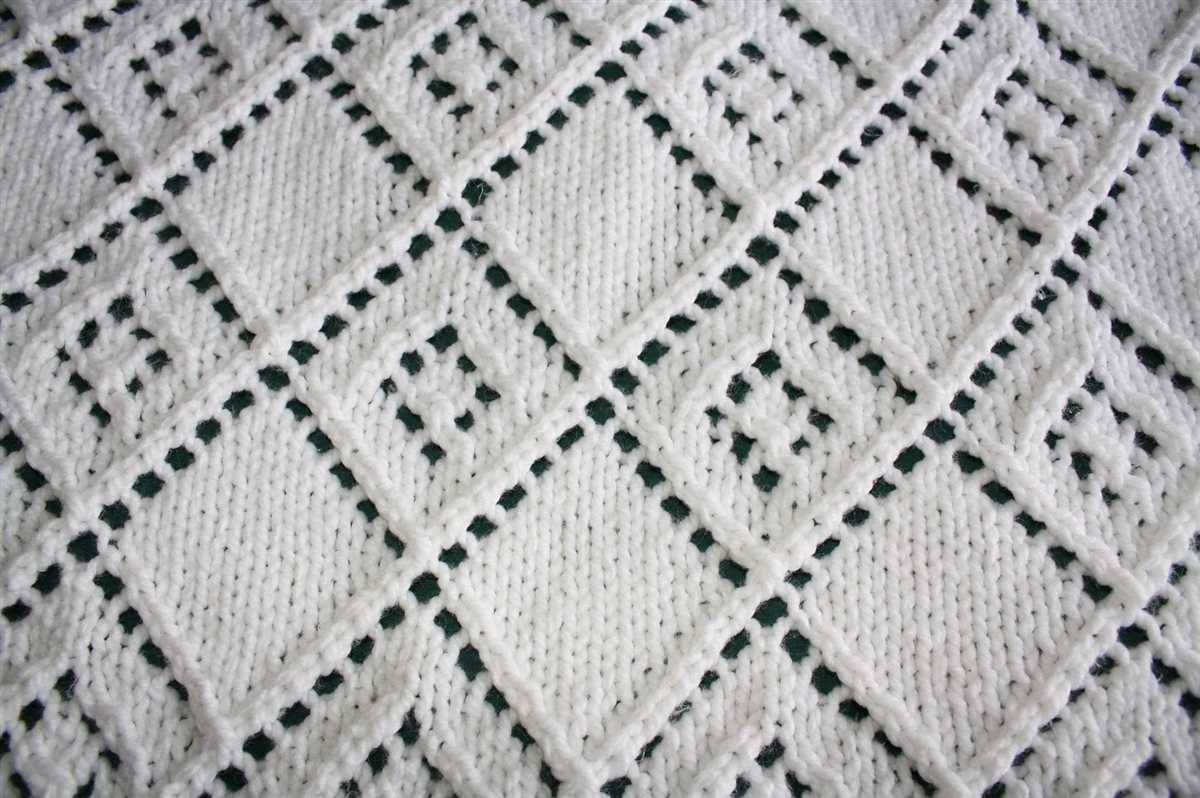 Diamond blanket knitting pattern