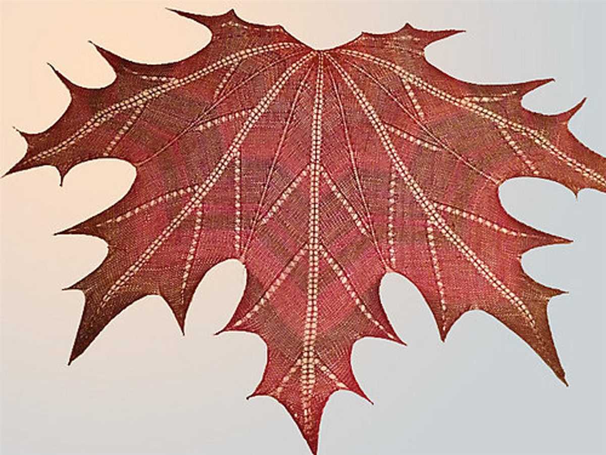 Autumn leaves knitting pattern