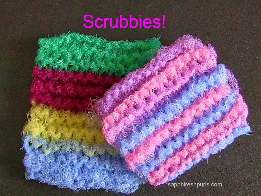 Free knitting pattern for dish scrubbies