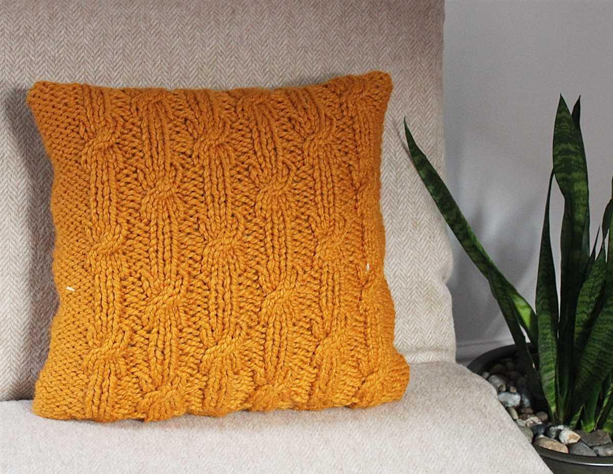 Cushion cover knitting pattern dk