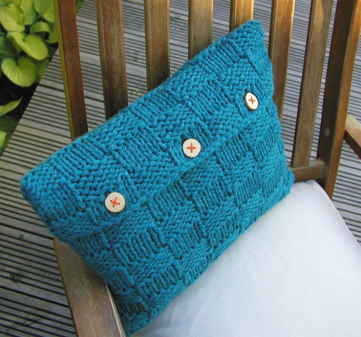 Cushion cover knitting pattern