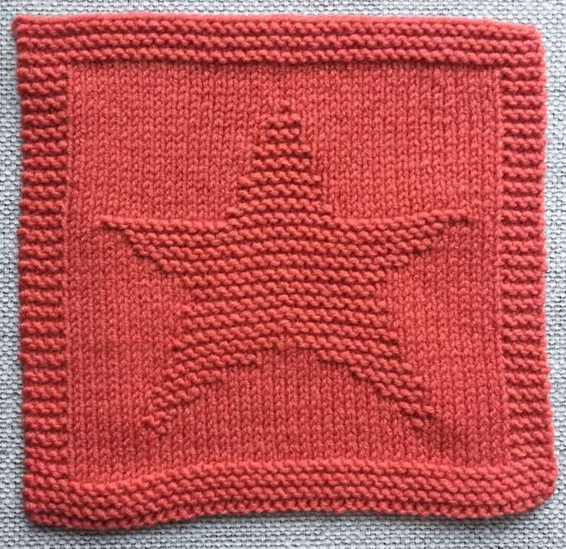 Starfish dishcloth knit pattern