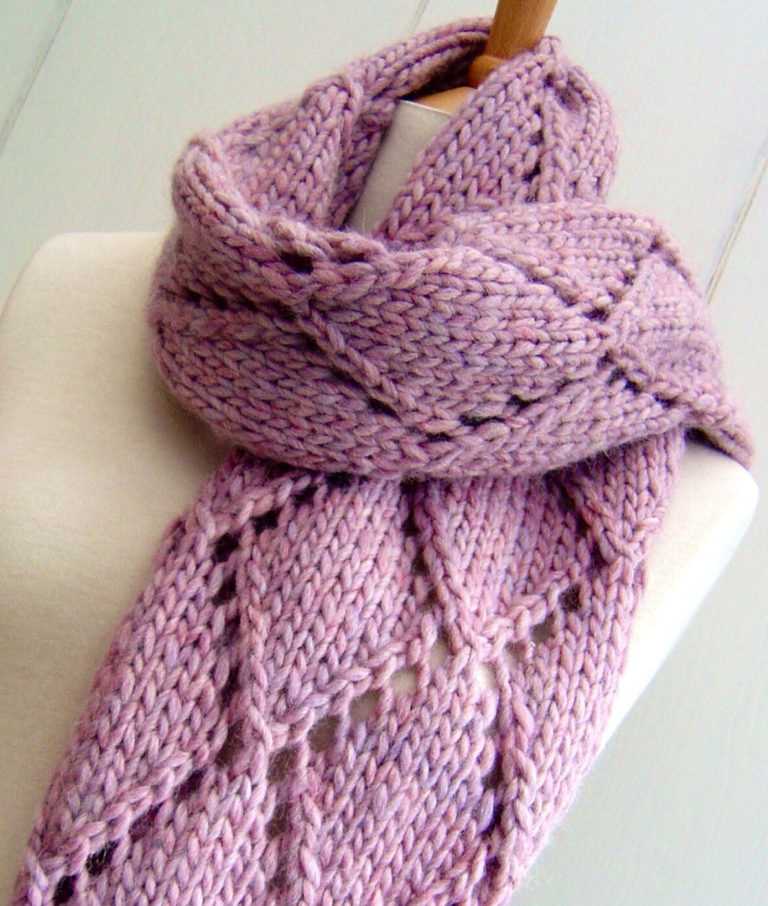 Yarn over scarf knitting pattern