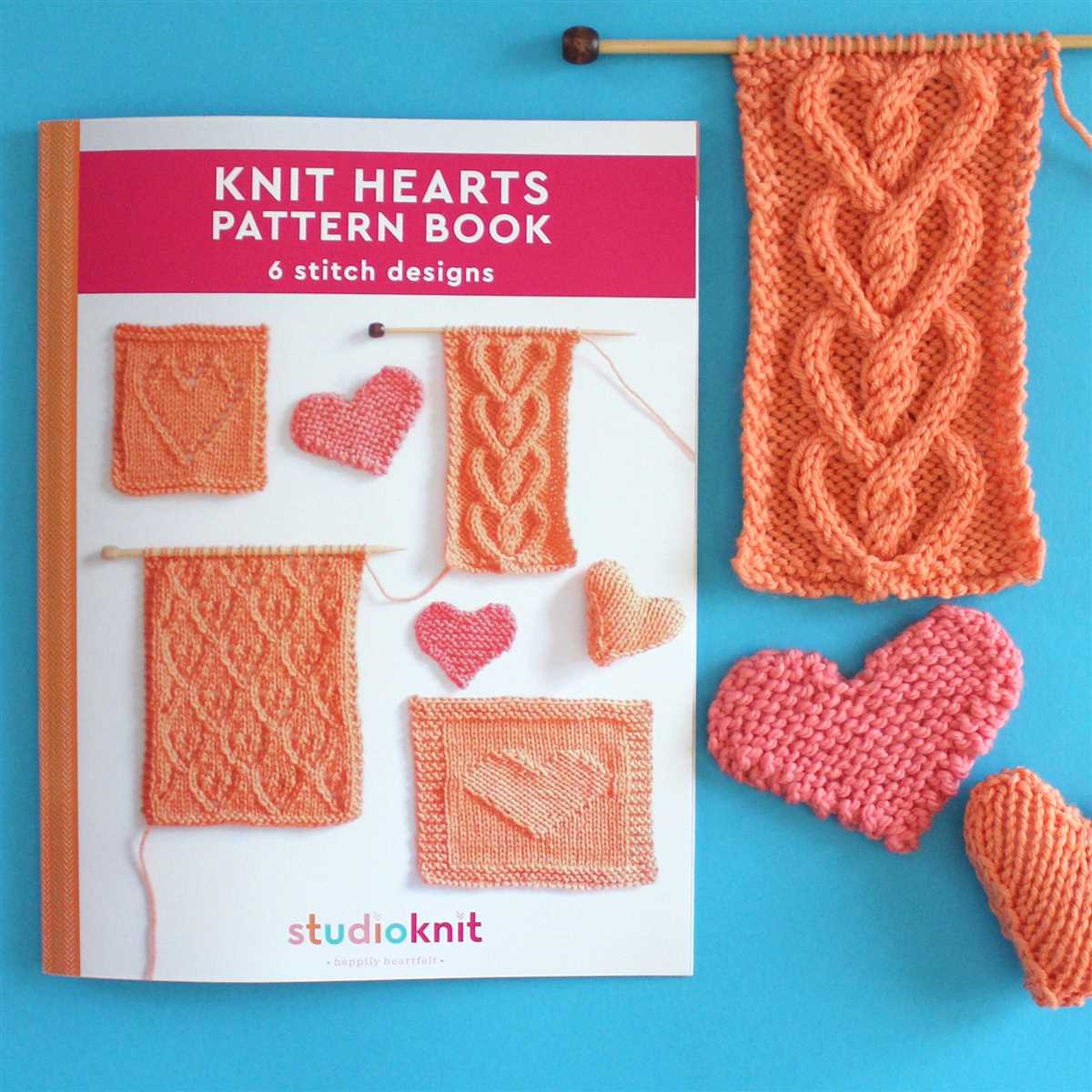 Knit heart cable pattern