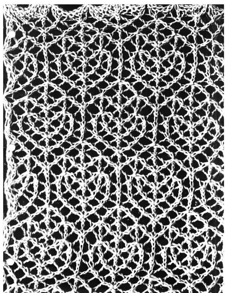 Flemish block lace knitting pattern