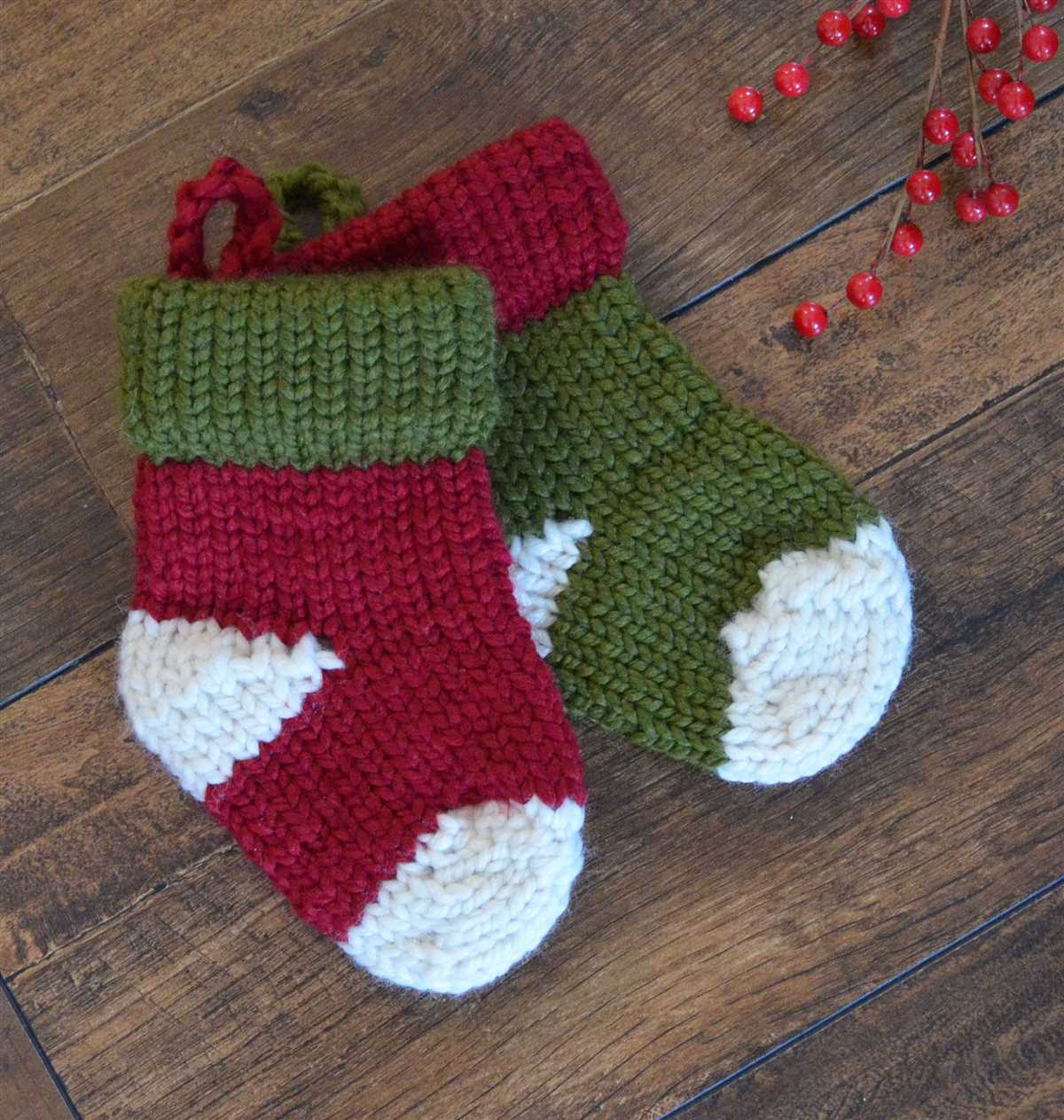 Loom knit christmas stocking pattern