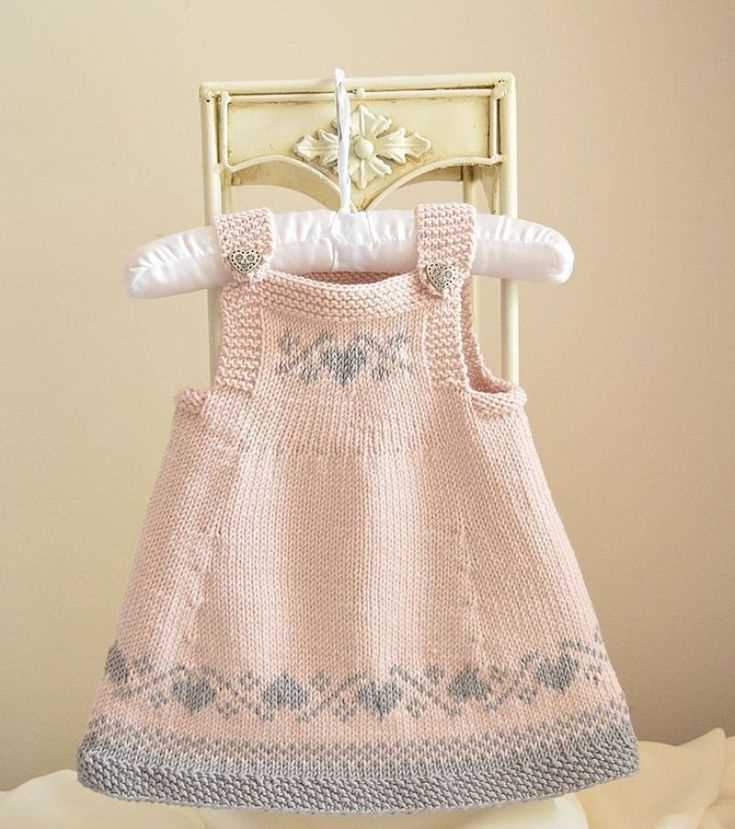 Little sisters dress knitting pattern