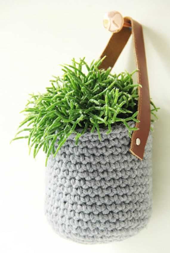 Knit plant hanger free pattern