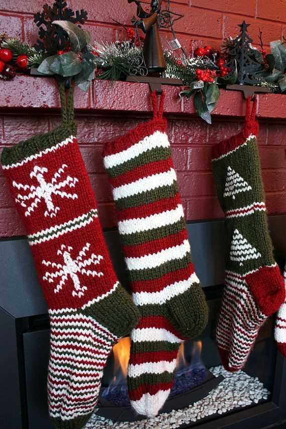 Loom knit christmas stocking pattern