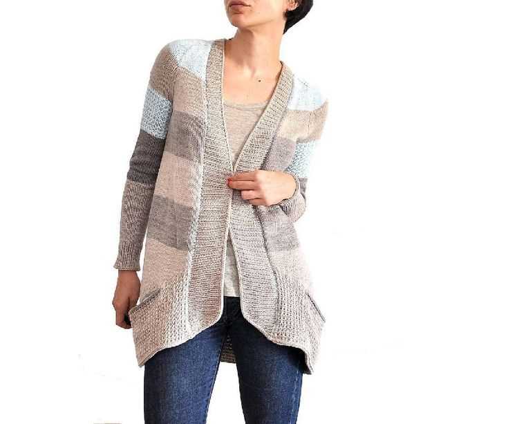 Simple cardigan knit pattern