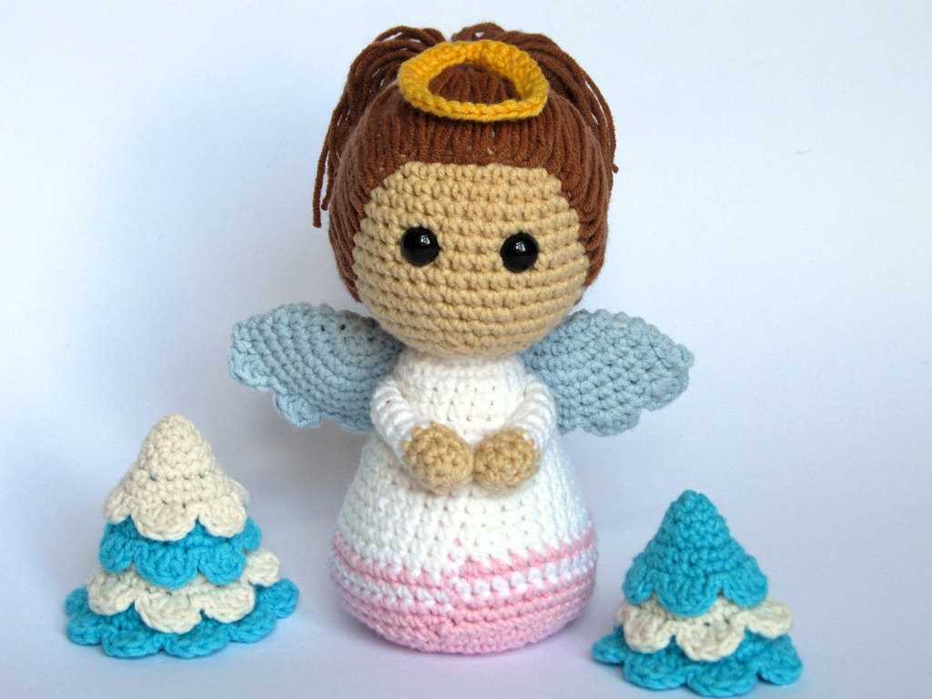 Free knitting pattern for christmas angel