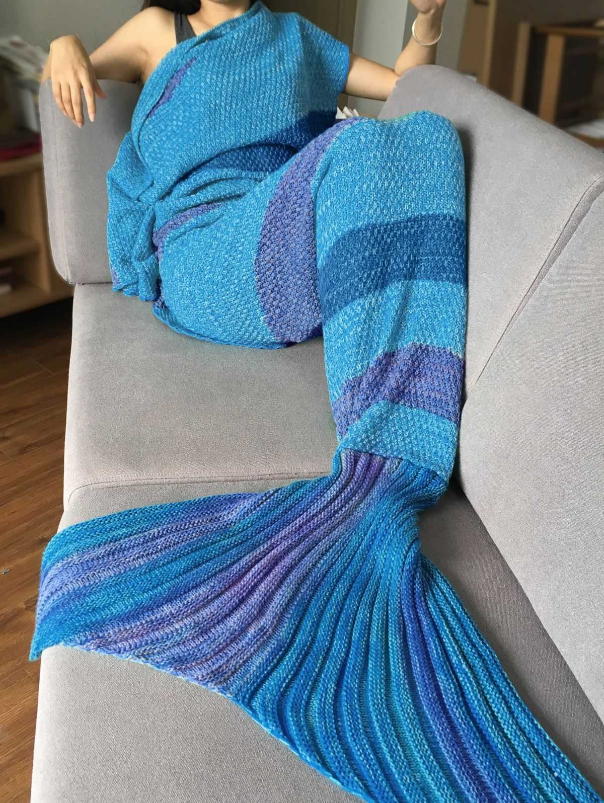 Knitted mermaid blanket pattern