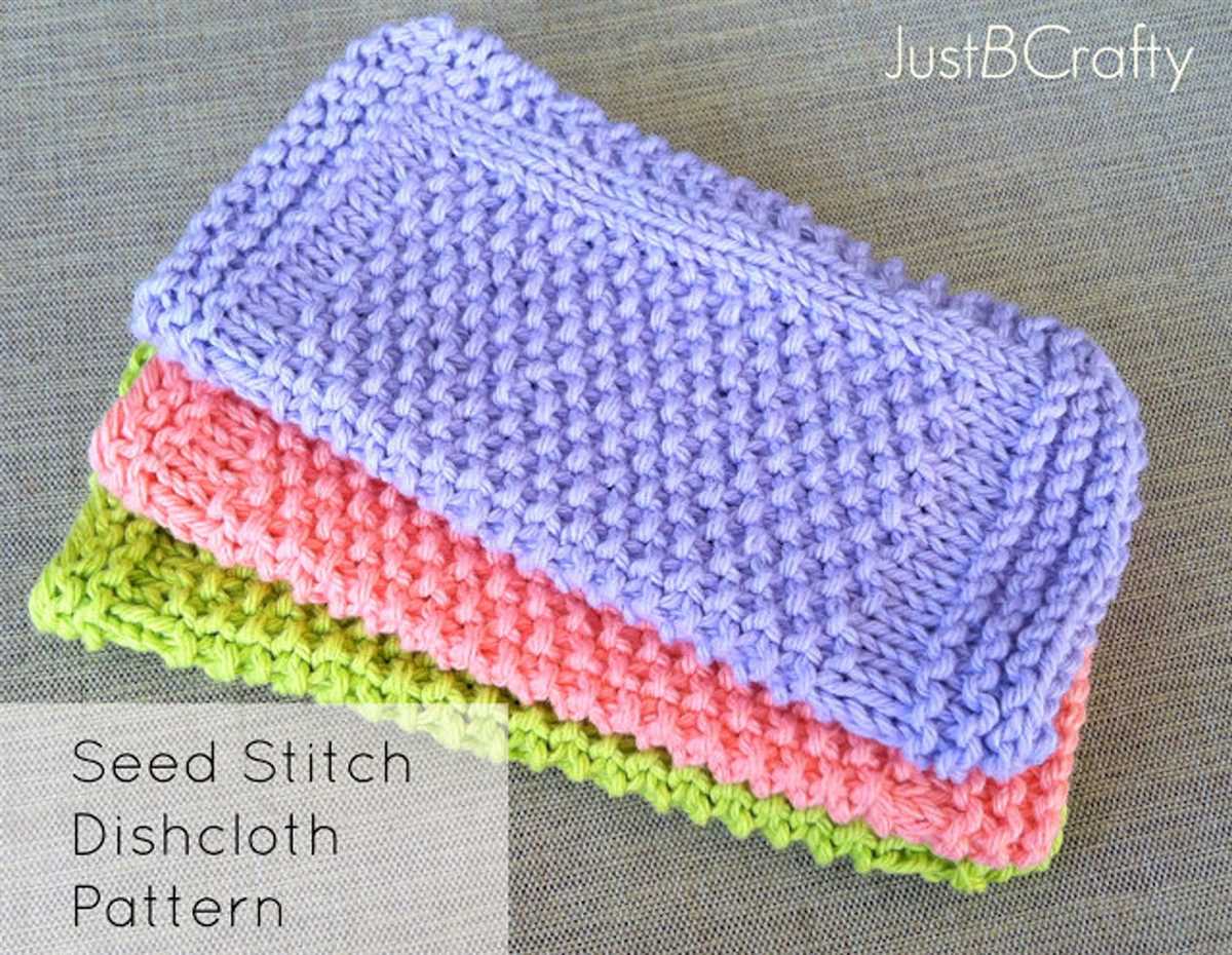 Dishcloth knit pattern free