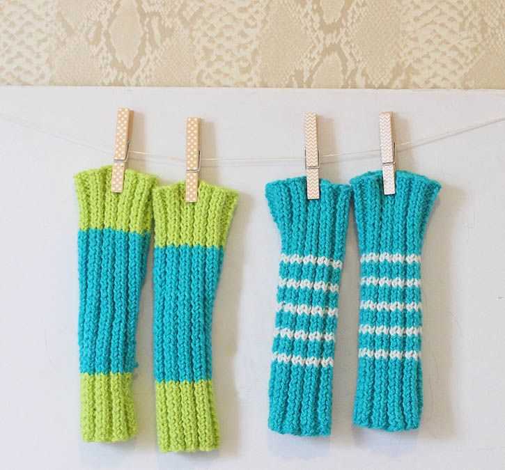 Simple leg warmer knitting pattern