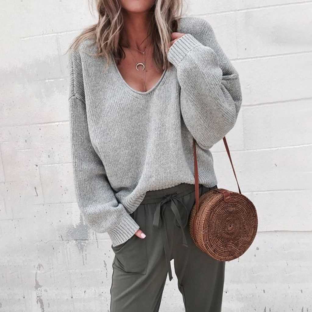 Oversized v neck sweater knitting pattern