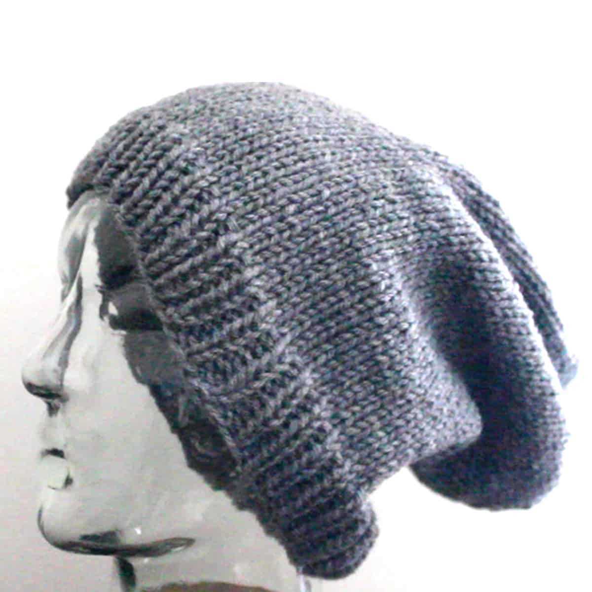 Hipster beanie knitting pattern