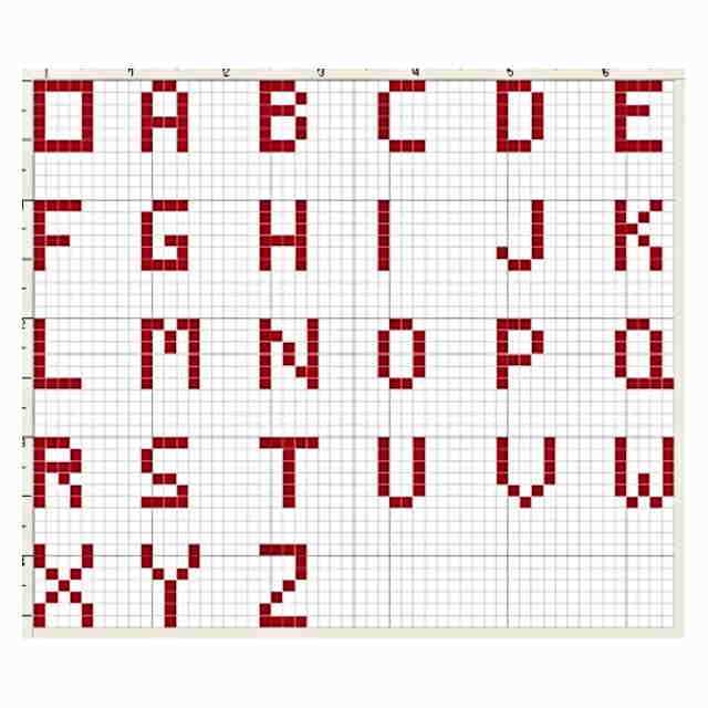 Free knitting pattern for alphabet letters