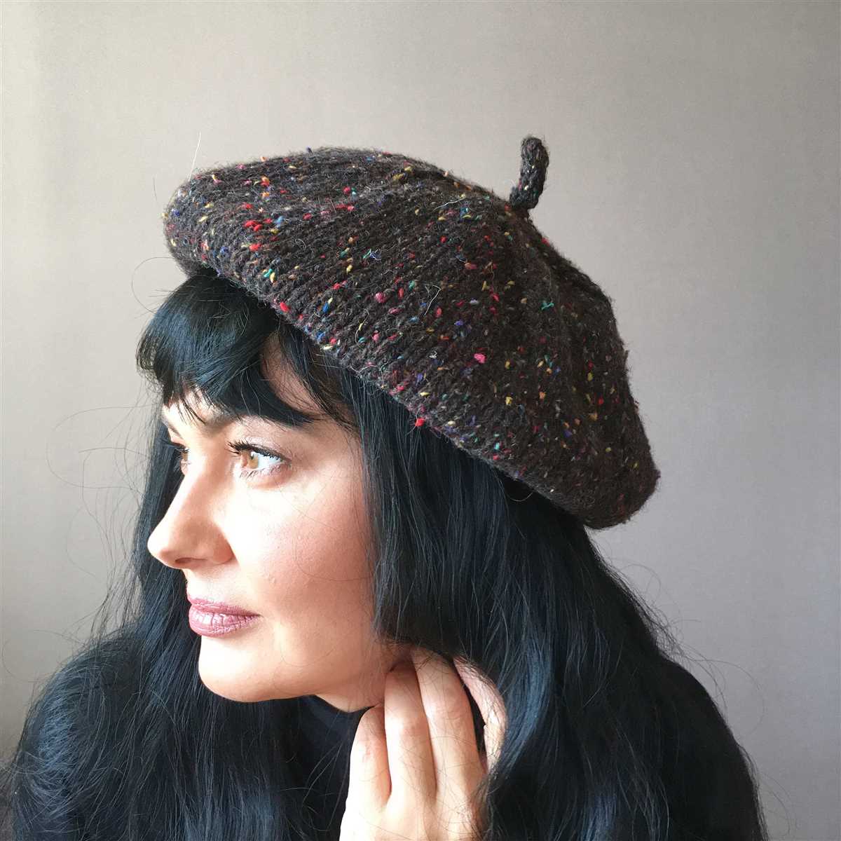 Easy knitted beret pattern