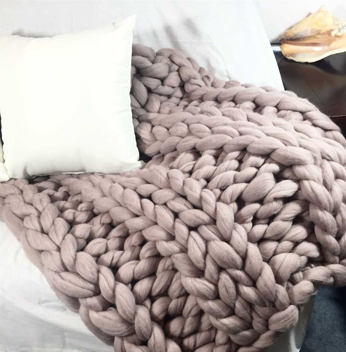 Chunky wool knit blanket pattern