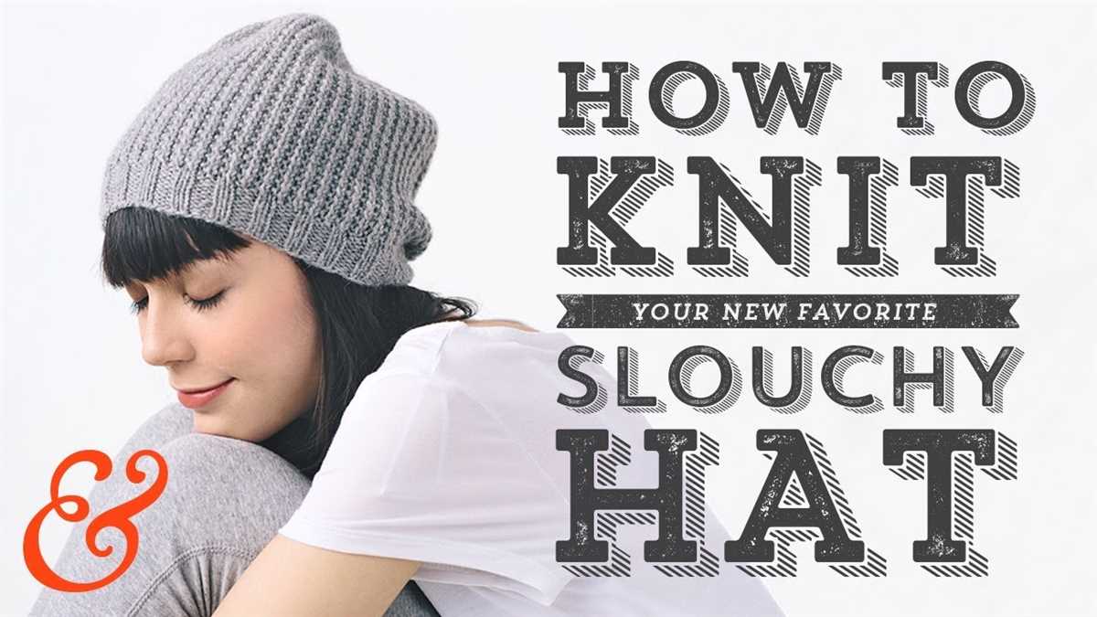 Knitting pattern slouchy hat