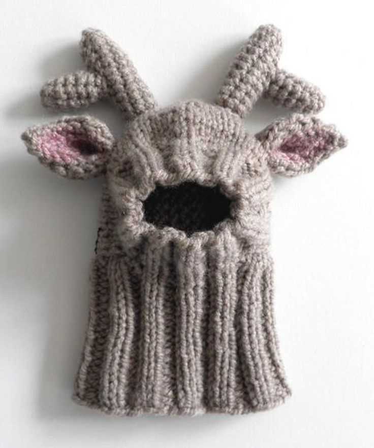 Dog reindeer hat knitting pattern free