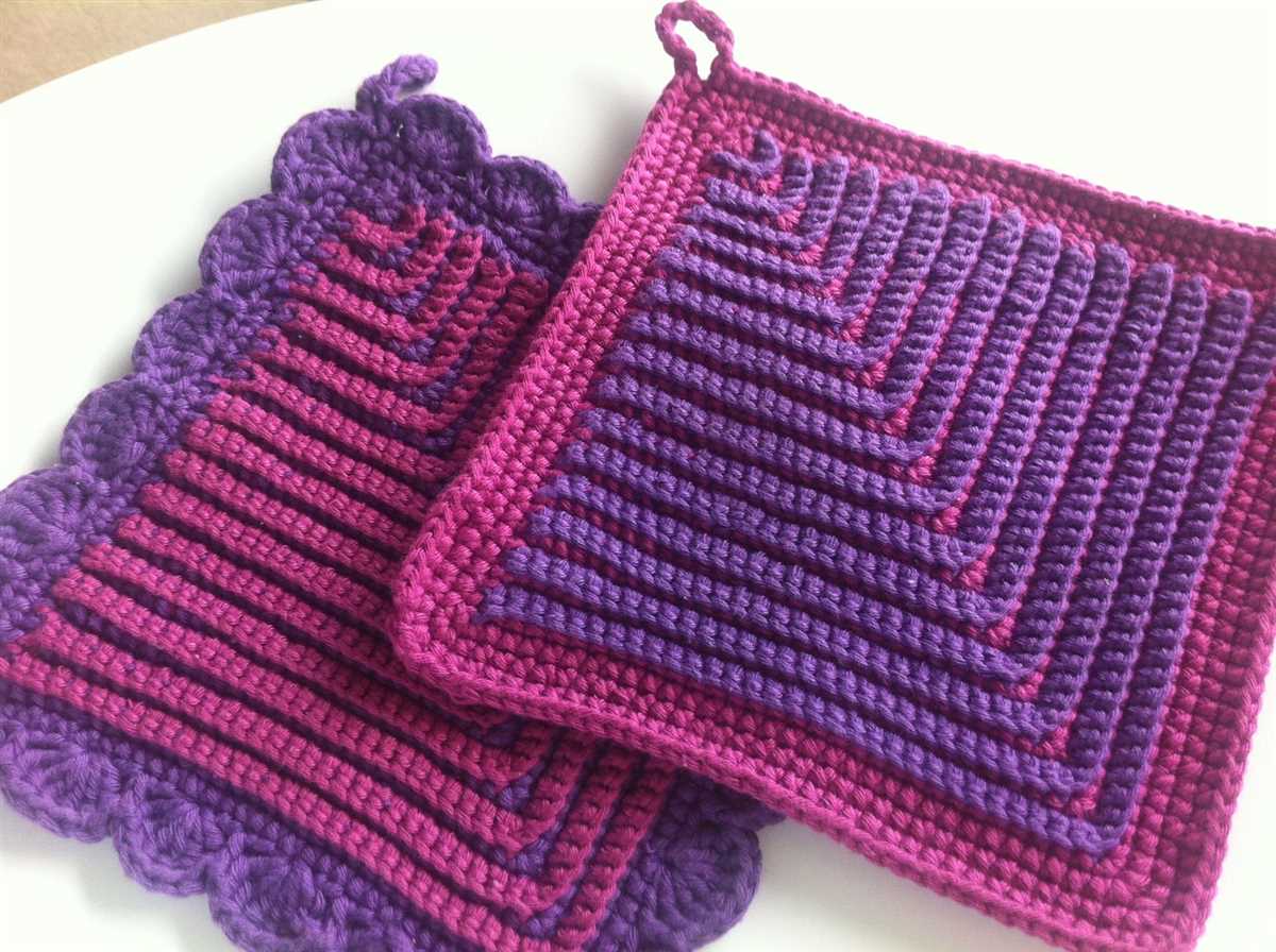 Double knit potholder pattern