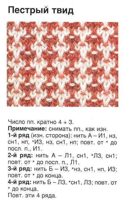 Double tweed knit stitch pattern