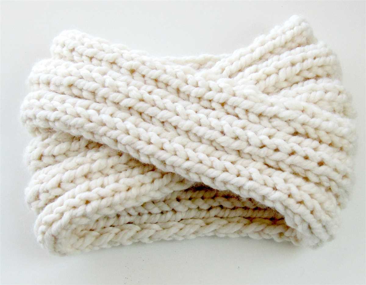 Bulky yarn knit headband pattern
