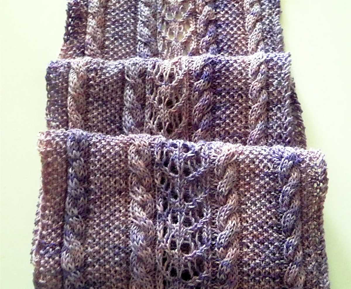 Knitted scarf patterns using sock yarn