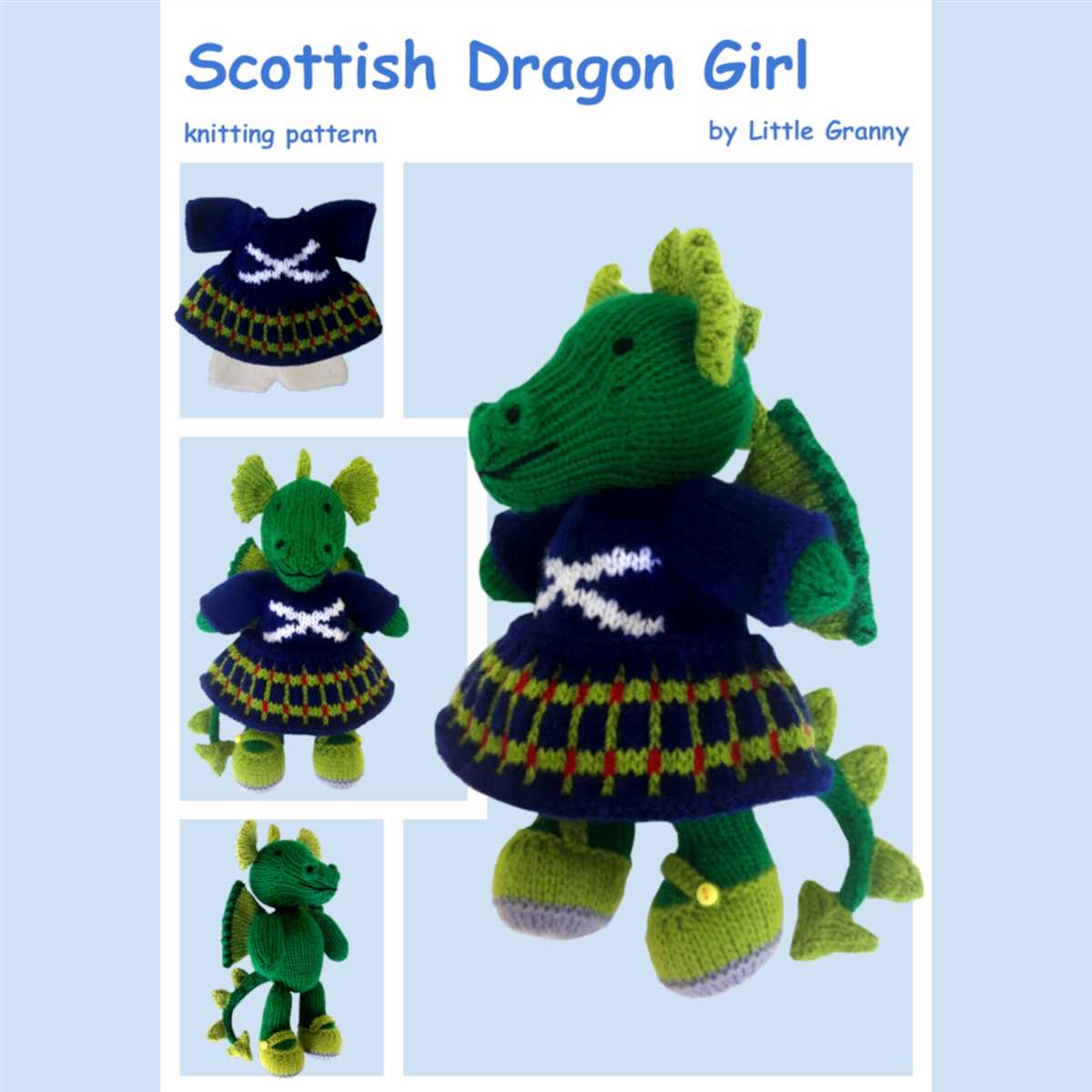 Dragon knitting pattern knitted toys