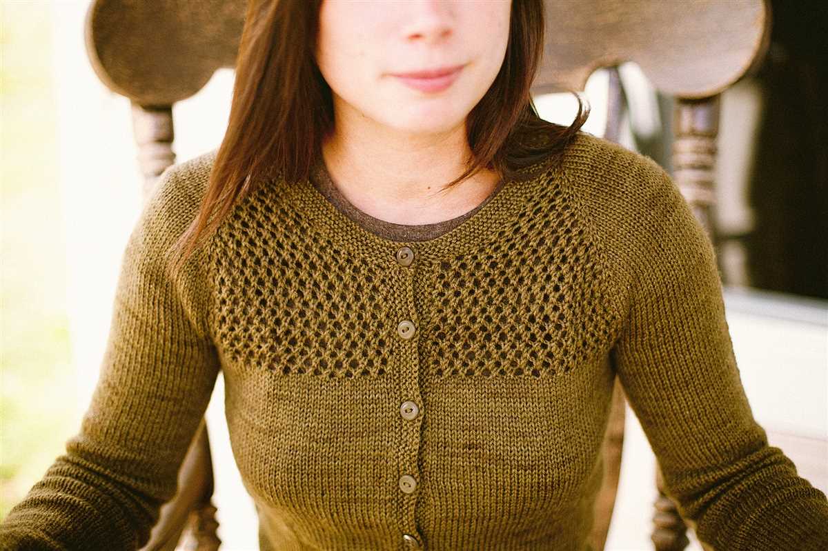 Top down knit cardigan pattern