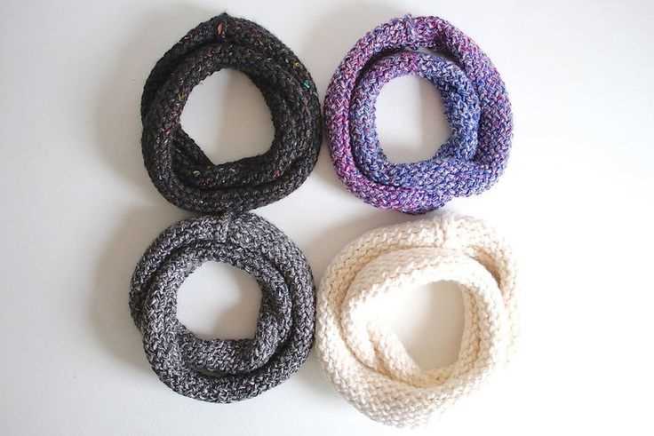 Infinity scarf knit pattern circular needles