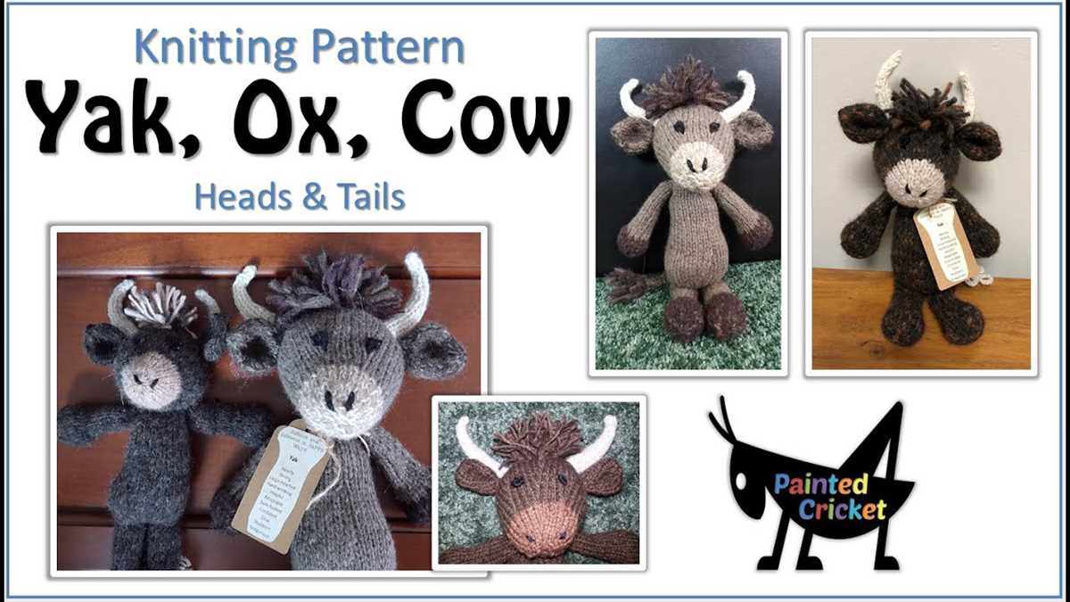 Free toy cow knitting pattern