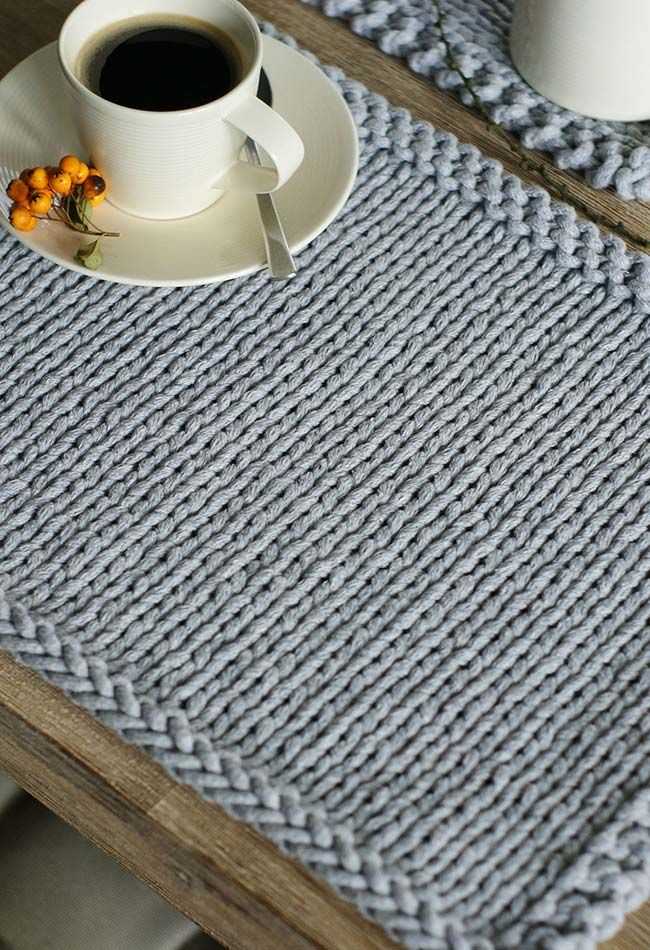 Knitted placemat pattern